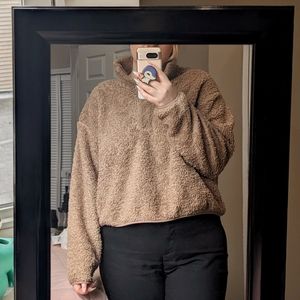 Coziest Brown Quarter Zip